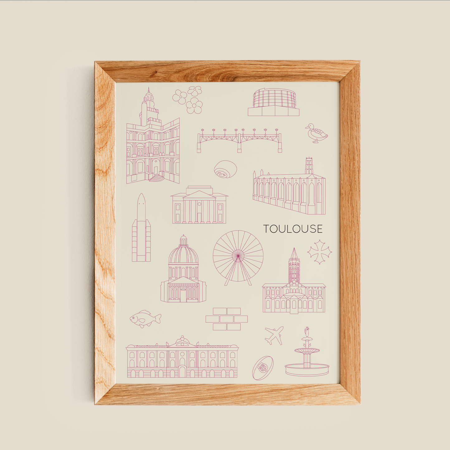 Balade en ville - Toulouse Affiche