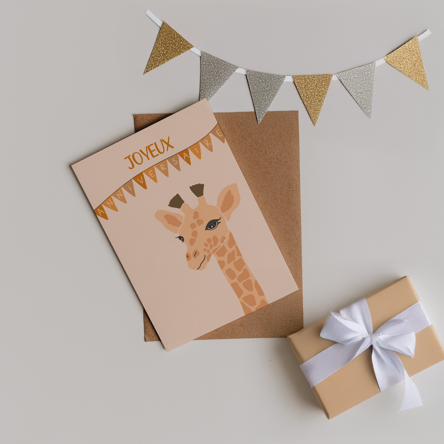 Feliz cumpleaños - Girafe Carte