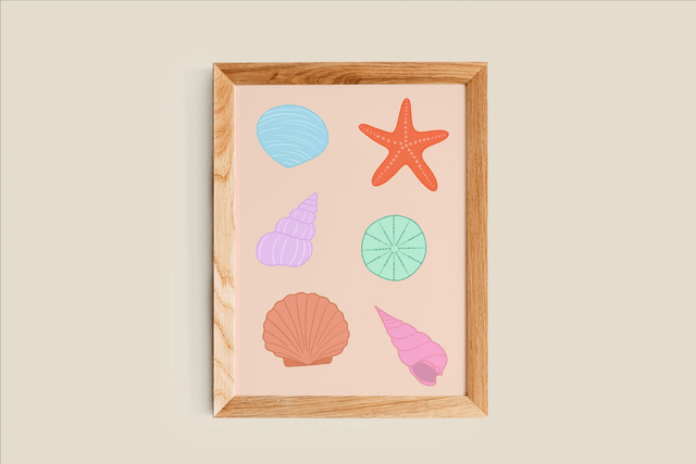 Dose de couleur - Coquillages Affiche